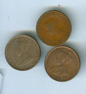 CEYLON--3 MONEDAS DE MÁS DE 100 AÑOS - Imagen 1 de 2