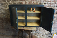 Vintage Original Rustic Weathered Wall Storage Cupboard/ Pantry - Metal & Wood.