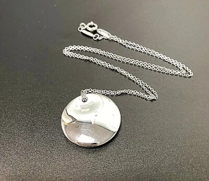 ENTZÜCKENDER RUNDER ANHÄNGER TIFFANY & CO ELSA PERETTI STERLINGSILBER KETTE 16" SPANIEN - Bild 1 von 8