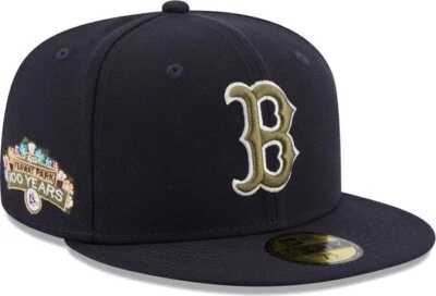 Бейсболка Boston Red Sox кепка облегающая 7 1/8 синяя Fenway Park 100 лет New Era - Изображение 1 из 4