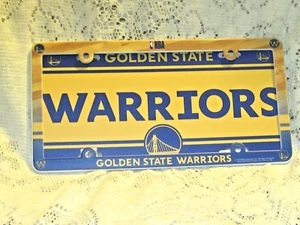GOLDEN STATE WARRIORS NBA AUTO FAN PACK ( PLASTIC TAG/FRAME) 6" X 12" NEW GOLD - Picture 1 of 2