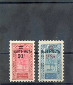 UPPER VOLTA Sc 37-8 (YT 35-6)**EN MUY BUEN ESTADO NH 1924 90c/75c, 1F25c/1F VALORES $48 - Imagen 1 de 1