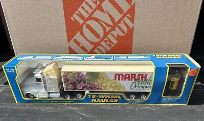 Vtg RC Marsh Supermarket Indiana 18 Wheeler Delivery Semi Truck Tractor Trailer - Image 1 of 4