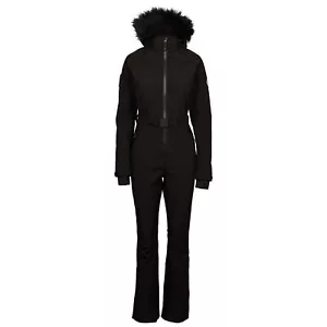 DLX Womens Ski Suit All In One with Pockets and Faux Fur Trim Valene - Picture 1 of 2