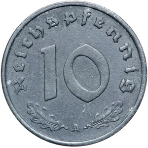 German 3. Reich-J. 371-coin 10 Reichspfennig 1945 A-zink-RARE! - Picture 1 of 2