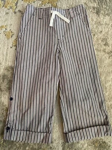 Janie and Jack Girls Pink/Gray Striped Pants Size 4 - Picture 1 of 5