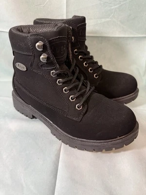 Женские модные сапоги Lugz размер 8 стильные черные угольно-коричневые противоскользящие боевые - Изображение 1 из 4