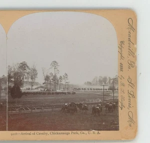 Ankunft der Kavallerie Chickamauga Park GA Georgia Keystone Stereoview - Bild 1 von 2