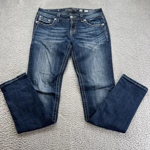 Miss Me Jeans Signature Skinny Bling Angel Wings Flap Pockets Low Rise Size 30 - Photo 1 sur 20