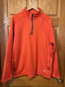 CT12 Under Armour Fuego 1/4 Zip Orange Loose Thermo Waffel Herren XL - Bild 1 von 4