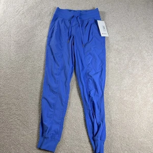 Lululemon Tanzstudio mittelhohe Jogginghose Damen 4 blau volle Länge Kordelzug Neu mit Etikett - Bild 1 von 8