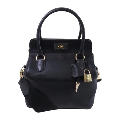 HERMES GHW Caja de Herramientas 20 Bolso de Mano Bolso de Hombro Cuero Rápido 89 Negro Foto 1 de 4