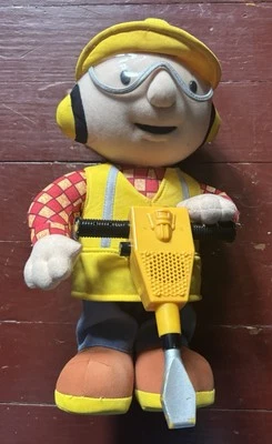 Bob The Builder 2001 12 pulgadas Talking Jack Hammer juguete peluche Hasbro sin probar Foto 1 de 2