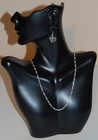 Necklace Earring Combination Combo Countertop Figurine Bust Display Blk 7" x 9"H