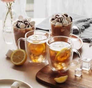 Mainstream Source Glas Kaffeetassen - Doppelwandig, Isolierglas Kaffeebecher... - Bild 1 von 4