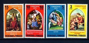 TRINIDAD & TOBAGO - 1971 - Natale. Quadri diversi - Picture 1 of 1