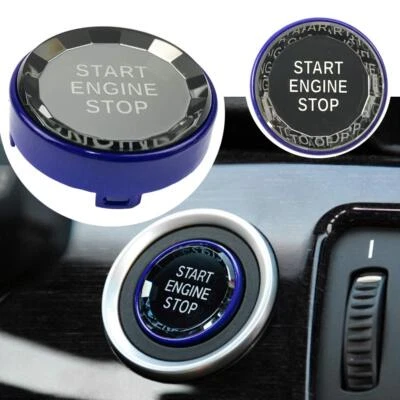 Crystal Car ENGINE START STOP button Cover for BMW E Chassis E90 E92 E93 Blue - Изображение 1 из 4