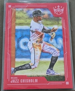 Jazz Chisholm 2022 Diamond Kings #24 Red Frame Parallel Miami Marlins - Picture 1 of 2