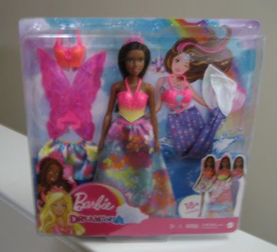 漂亮的非洲美国芭比梦幻娃娃 18 + 不同外观 - 全新 — 第 1/4 张图片