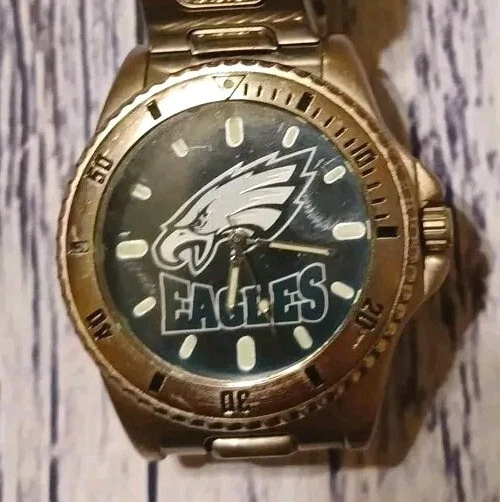PHILADELPHIA EAGLES RELIC TEAM NFL WATCH EUC W/NEW BATTERY & SPARE GO BIRDS! - Image 1 of 4