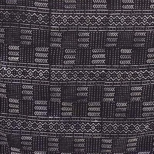 Bògòlanfini Black Mudcloth Textile Mali 60x40.5 inch - Picture 1 of 8