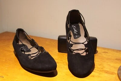 Mocasines planos Earthies By Earth Essen de gamuza negros de cuero para mujer talla 10 B Foto 1 de 4