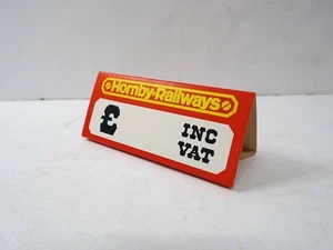 HORNBY RAILWAYS DEALERS SMALL PRICE CARD TENT SHELF SIGNS 3 1/2" L (B98) - Picture 1 of 3