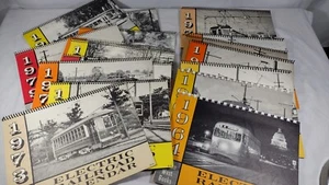 Vtg Golden West Books 18 ELECTRIC RAILROAD CALENDARS by GOLDEN WEST BOOKS 1964-  - Picture 1 of 24
