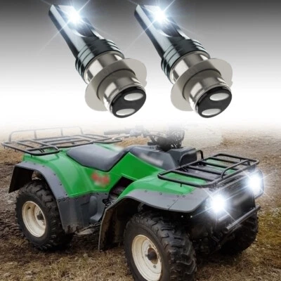 For Kawasaki Prairie 300 400 1999-2002 LED Headlight Kit H6 6000K White Bulbs - Image 1 of 4