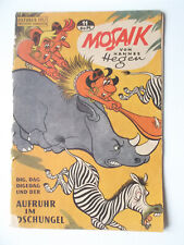 Mosaik Digedags Heft 11 Aufruhr im Dschungel Verlag Junge Welt 1957