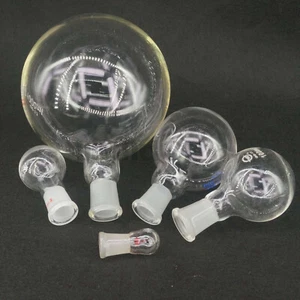 5ml/10ml #10 14/23 19/26 Joint Boro Glass Flask Round Bottom Single Neck Lab - Picture 1 of 42