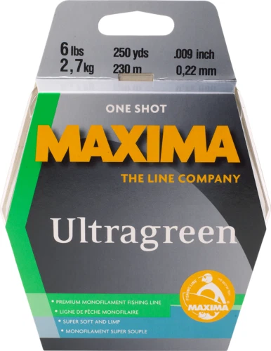 Maxima One Shot Ultragreen Monofilament Fishing Line 4 THRU 40 Pick size Filler - Image 1 of 1