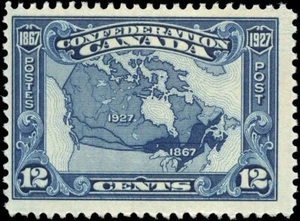 Canada Mint H F+ 12c Scott #145 1927 Confederation Anniversary Issue Stamp - Bild 1 von 2
