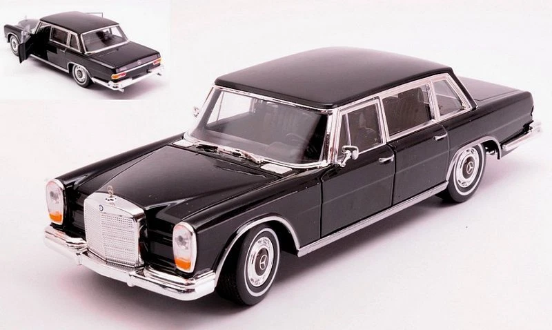 Mercedes 600 1963 Black 1:24 WELLY 24121BK - Immagine 1 di 1