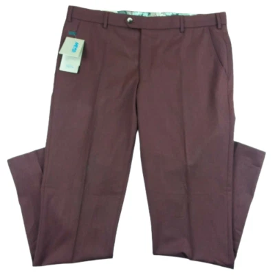 男式全新 Meyer Bonn 长裤/礼服裤 56(40) 码现代版型勃艮第羊毛 — 第 1/4 张图片