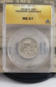 2016-P Theodore Roosevelt NP Quarter - ANACS MS67 - Business Strike! 0771 - Picture 1 of 5