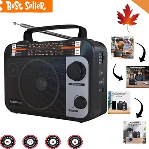 Compact AM/FM/SW1-2 Radio with Telescopic Antenna & Rechargeable Batteries - Picture 1 of 9