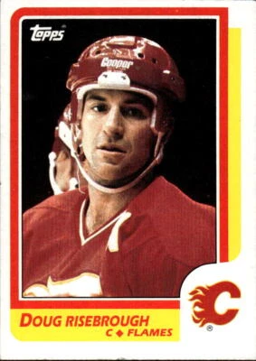 1986-87 Topps Doug Risebrough #196 Calgary Flames - Image 1 of 2