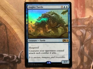 MTG Magic The Gathering M19 Angler Turtle Exclusive Gift Box 2018 Foil Card - Foto 1 di 1