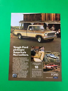 1978 FORD F-100 PICKUP TRUCK ORIGINAL VINTAGE PRINT AD ADVERTISEMENT 1 PAGE - Picture 1 of 1