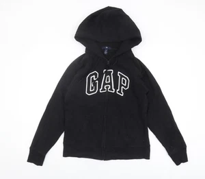 Sudadera con capucha negra con cremallera completa Gap para mujer, talla S - Imagen 1 de 12