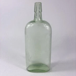 Antike Glasflasche aquablau unbeschriftet 8,5" Garantie Flachmann Verbot Bier - Bild 1 von 7
