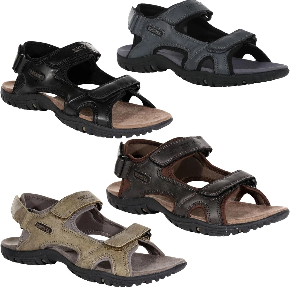 Regatta Herren Haris PU Leder leichte Outdoor Wandern Wandern Sandalen