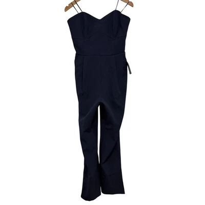 Adelyn Rae темно-синий без бретелек Sweetheart шеи широкие ноги комбинезон женщин L новый - Изображение 1 из 4
