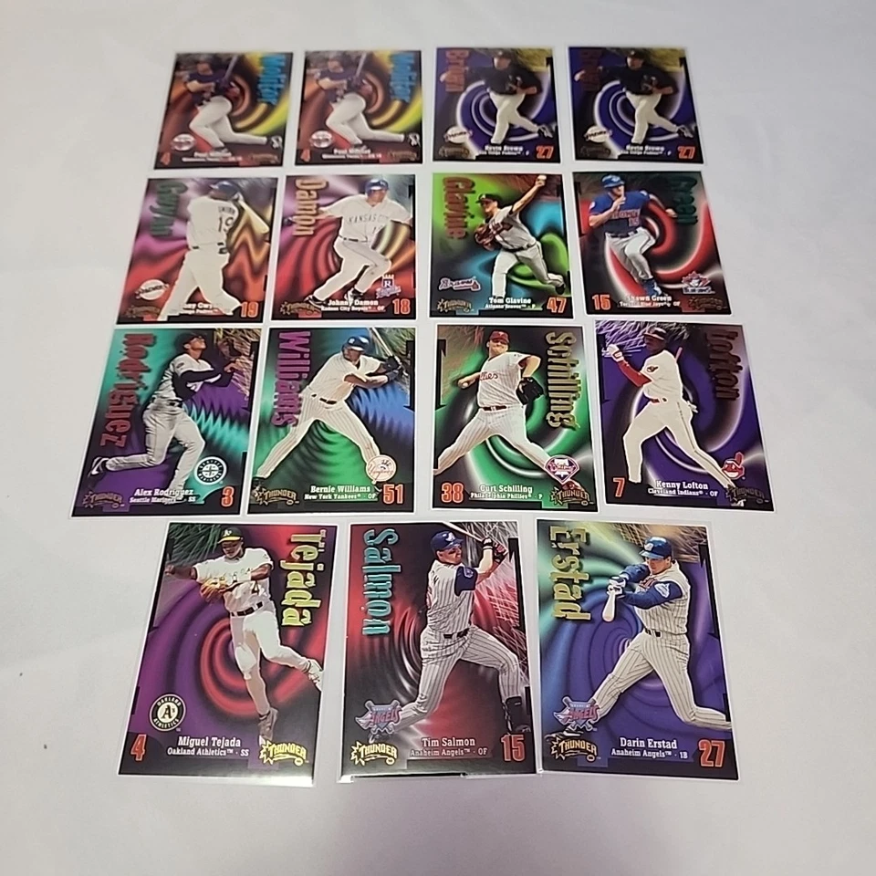 Lote de 15 tarjetas Skybox Circa Thunder 1998 Tony Gwynn Bernie Williams Curt Schilling Foto 1 de 4
