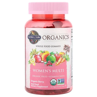 Organics, Women's Multi Gummies, Organic Berry, 120 Vegan Gummy Drops - Image 1 of 3