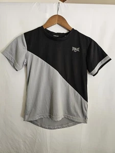 Camiseta deportiva Everlast para niños talla pequeña 8 negra gris bloque de color ropa deportiva - Imagen 1 de 7