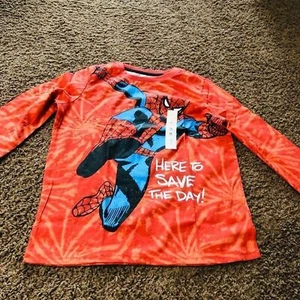 Jumping Beans Marvel Spiderman Here to Save the Day Long Sleeve Tee Size 12 - Picture 1 of 3
