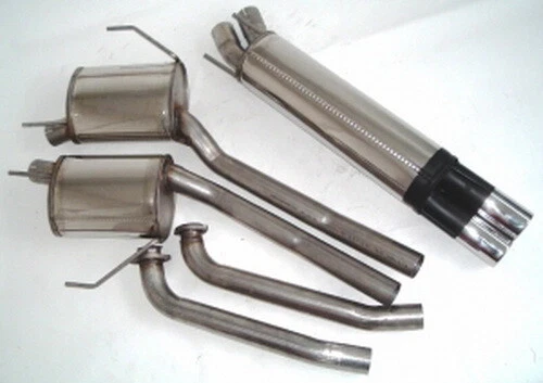 Sistema de escape deportivo FMS talla A Opel Omega B limusina 2,5 l V6 2,6 l V6 3,0 l acero inoxidable - Imagen 1 de 1