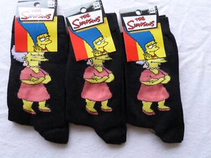 3 Paar Einheitsgröße Damensocken Simpsons Charakter Patty Bouvier in schwarz - Bild 1 von 3